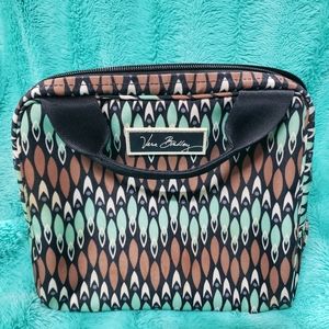 Vera Bradley Lunch Box Insulated Cooler Bag - teal, brown, and black
